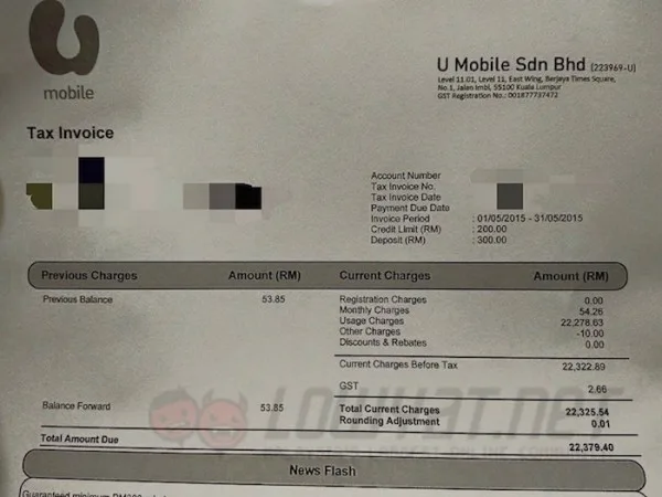 U Mobile Bill Shock 1