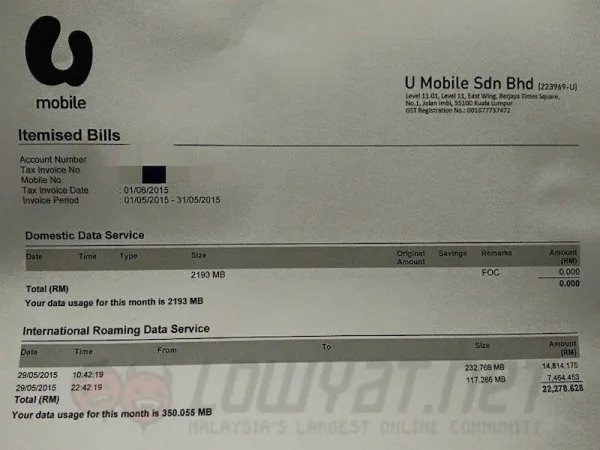 U Mobile Bill Shock 2