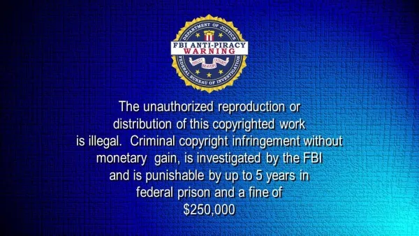 FBI Piracy Notice