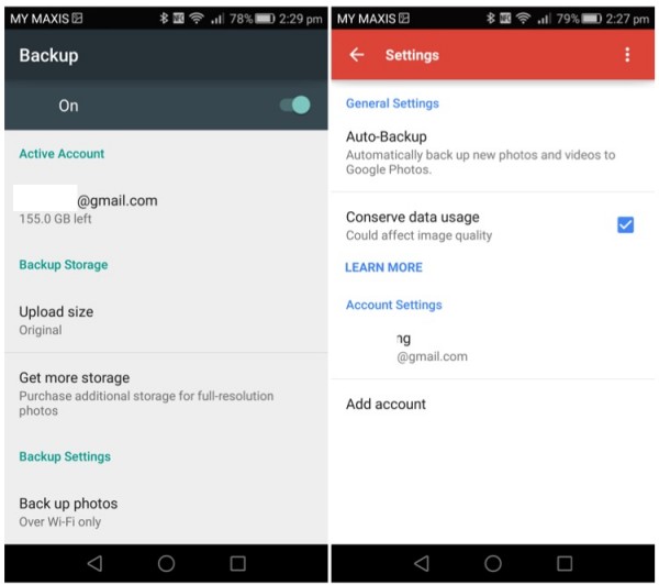 Google Auto Backup on Google Photos and Google Plus App