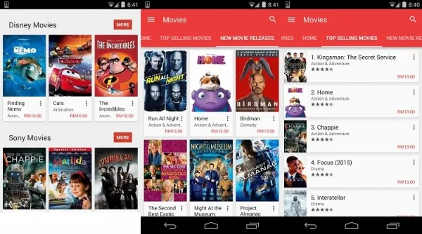 Google Play Movies Android