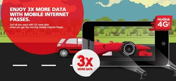 Hotlink 3x More Data Promotion