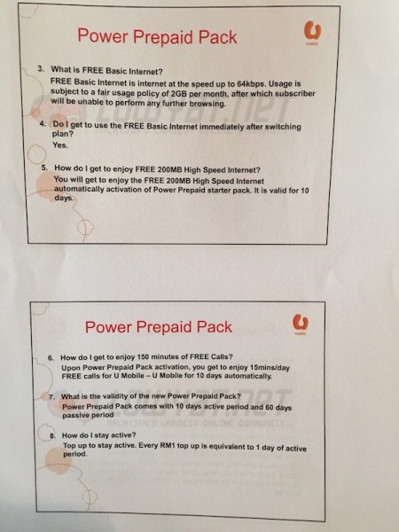 U Mobile Power Prepaid FAQ