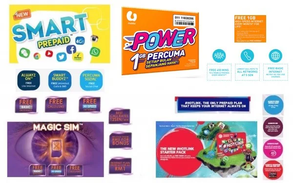 U Mobile Power Prepaid vs Digi-Smart-Prepaid-vs-Magic-SIM-vs-Hotlink-600x375