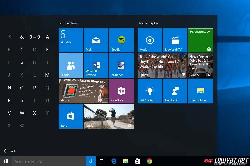 Windows 10 Start Menu 06