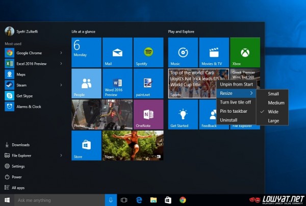 Windows 10 Start Menu 07