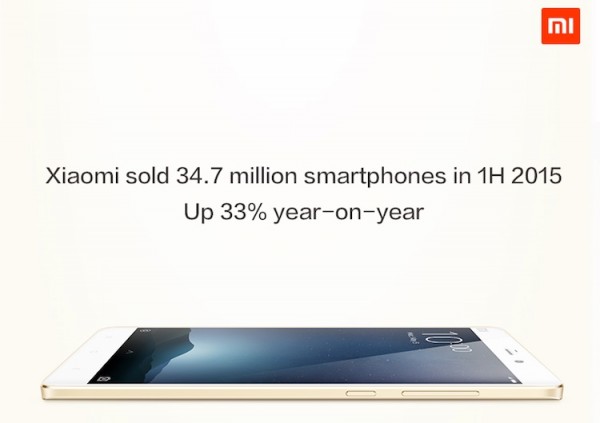 Xiaomi Sold 34.7 Million Smartphones in 1H 2015