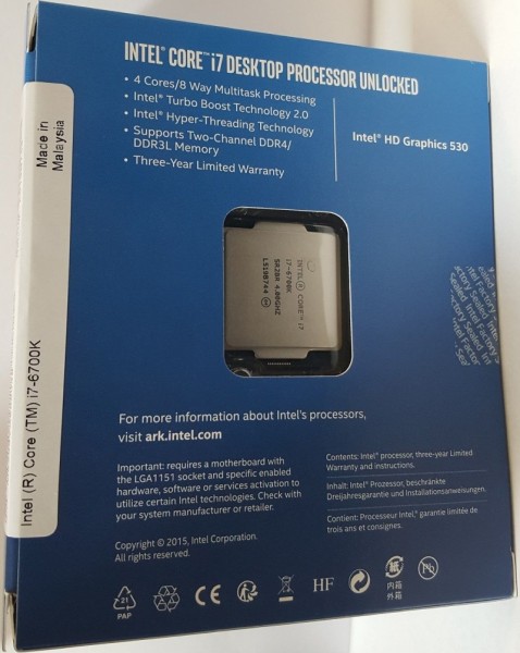 Intel Core i7-6700K Skylake Leak