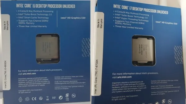 Intel Core i5-6600K and Intel Core i7-6700K 