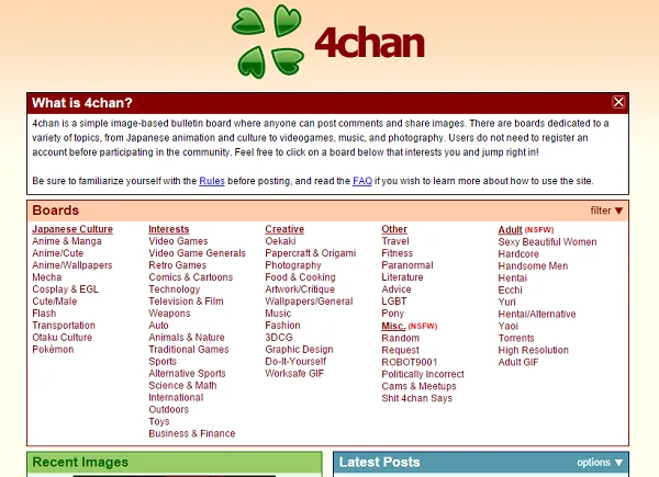 4chan front page