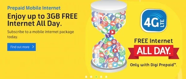 Digi prepaid mobile internet add on August 2015