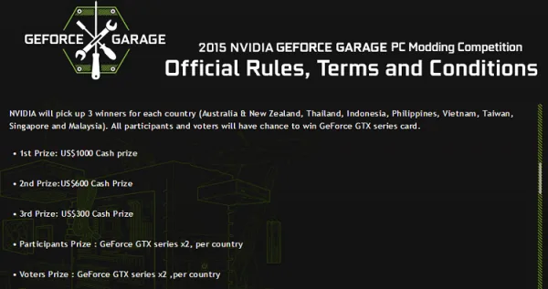 GeForce Garage Modding Competition Prizes