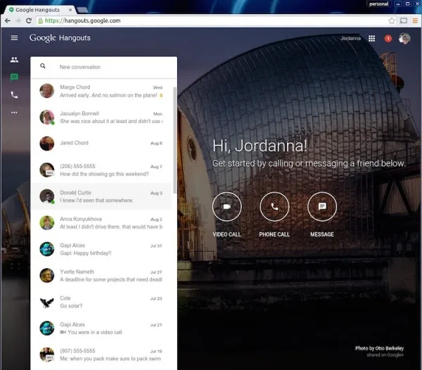 Google Hangouts Website