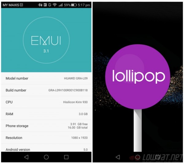 Huawei P8 EMUI 3.1 Based on Android Lollipop