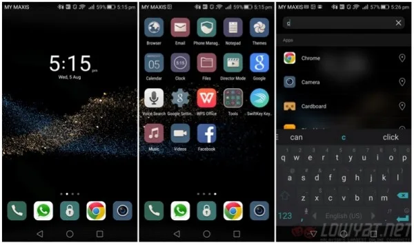 Huawei P8 Homescreen