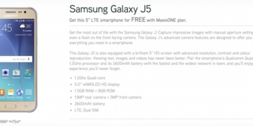 Maxis Samsung Galaxy j5 Bundle