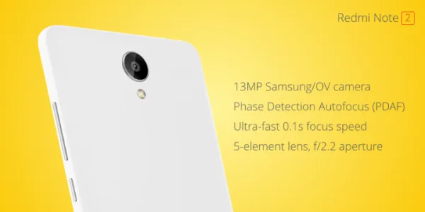 Redmi NOte 2 PDAF 13MP Rear Camera