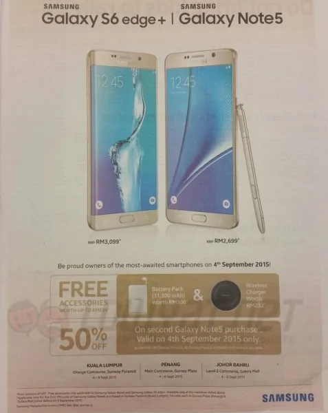 Samsung Galaxy Note 5 and S6 edge Plus Promotion