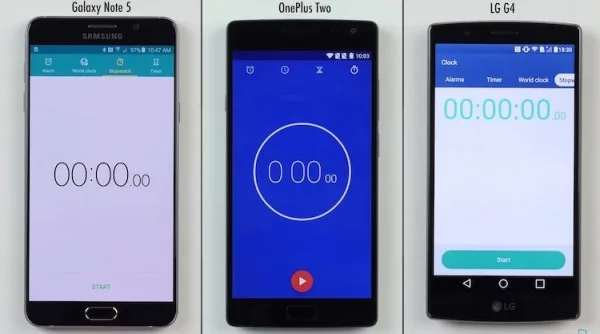 Samsung Galaxy Note 5 vs OnePlus 2 vs LG G4 Speed Test