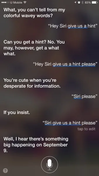 Siri Give us a hint