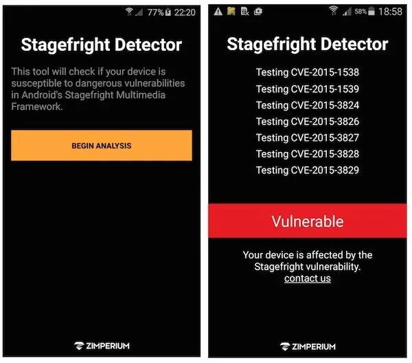 Stagefright Detector by Zimperium