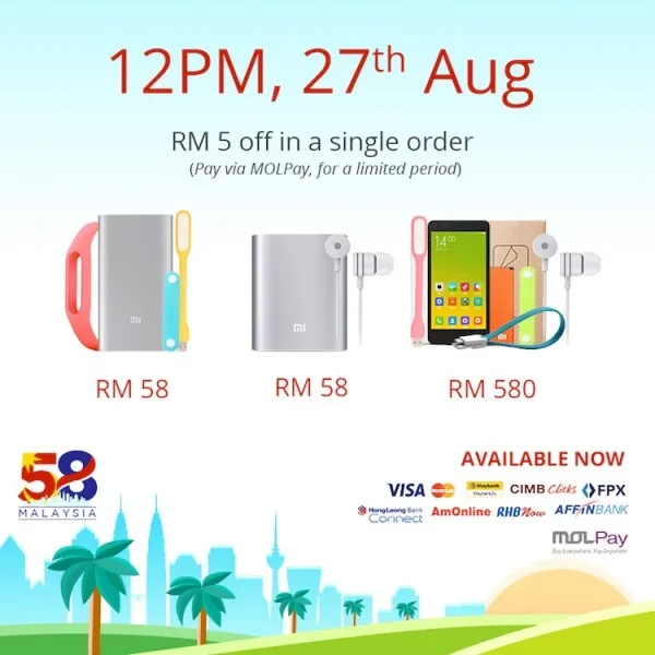 Xiaomi Malaysia Merdeka 2015 Sale
