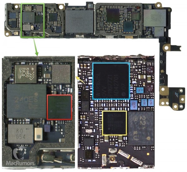 iPhone 6s Logic Board Comparison with iPhone 6