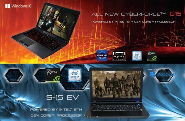 Cyberforge Gaming Laptops by Tech Armory, Featuring Intel 6th Gen Core Processors