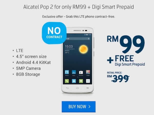 Digi Alcatel Pop 2 Prepaid