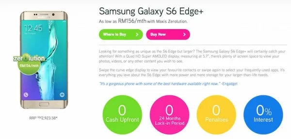 Maxis Samsung Galaxy S6 edge Plus Zerolution