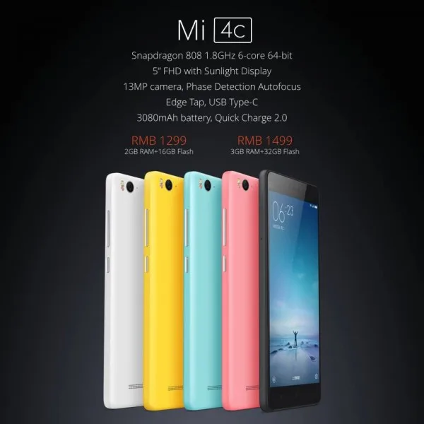 Mi 4c Pricing and Availability