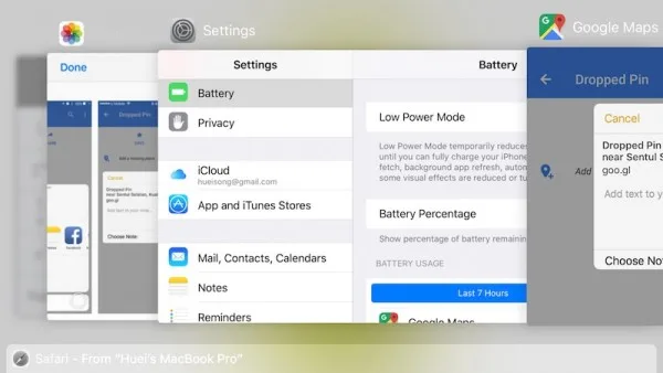 New App Switcher Menu iOS 9