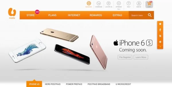 U Mobile iPhone 6s and iPhone 6s Plus