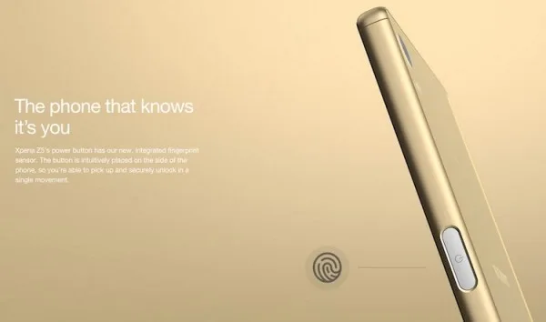 Xperia Z5 Fingerprint Sensor