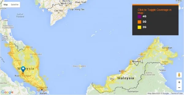 U Mobile Network Coverage - October 2015