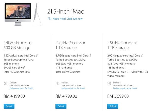 21.5 Inch iMac Oct 2015