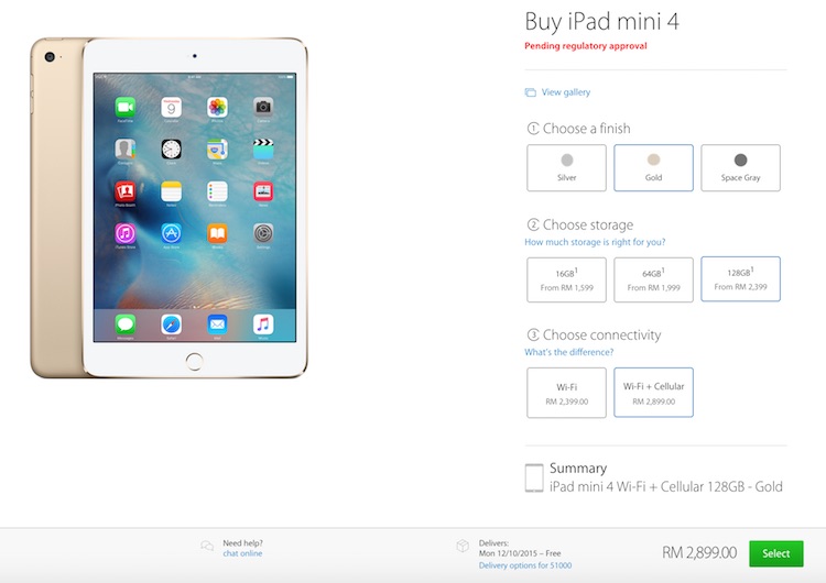 iPad Mini 4 Now Available for Purchase on Apple Online ...