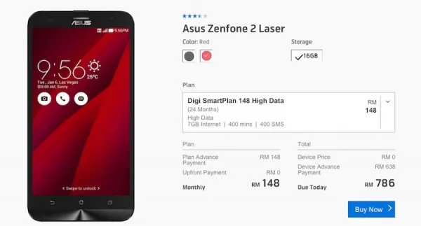 Digi Asus ZenFone 2 Laser