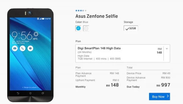 Digi Asus ZenFone Selfie Bundle