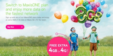 Maxis Free 4GB Data on 4G LTE