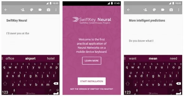 SwiftKey Neural Alpha