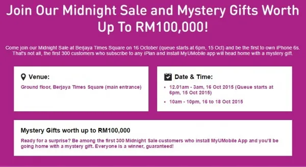 U Mobile iPhone 6s Midnight Launch