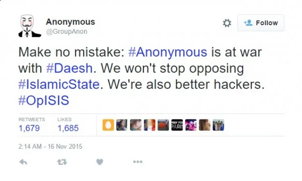 Anonymous Declares War