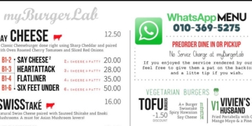 myburgerlab whatsapp menu