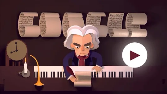 Google Doodle Beethovan