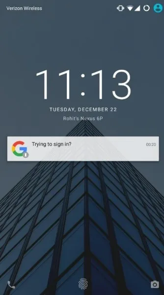 trying to sign in