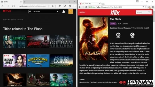 The Flash is on iflix but not Netflix
