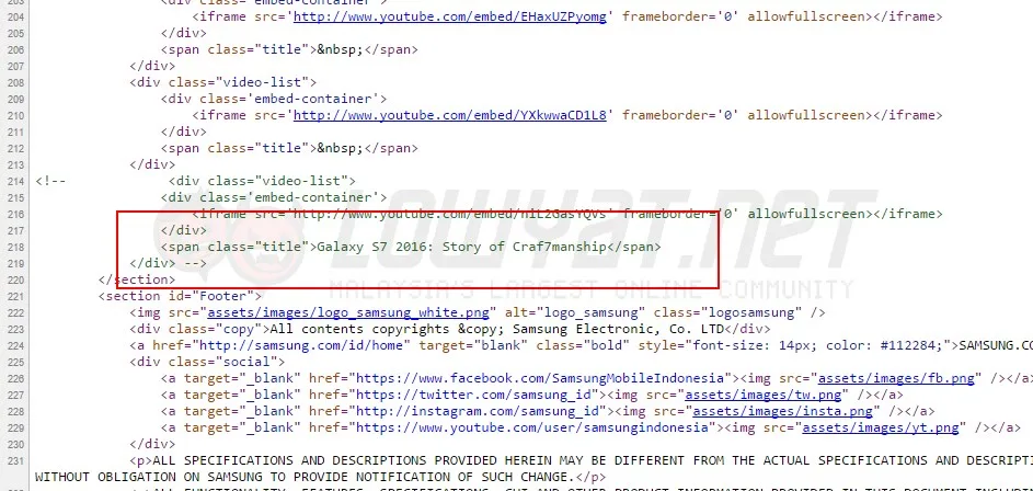 Samsung Indonesia - Samsung Galaxy S7 Mini Site Source Code
