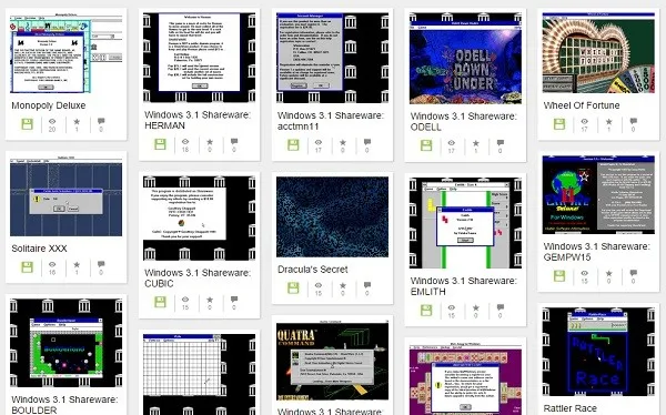 Internet Archive Windows 3 collection Shareware