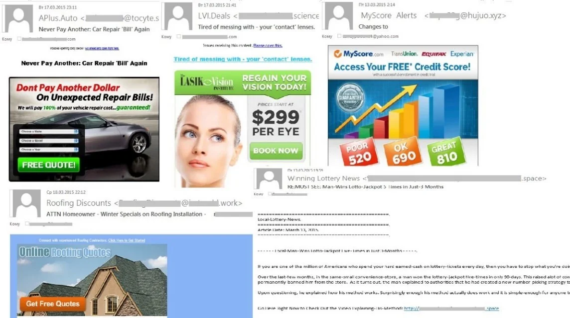 Kaspersky spam 2015
